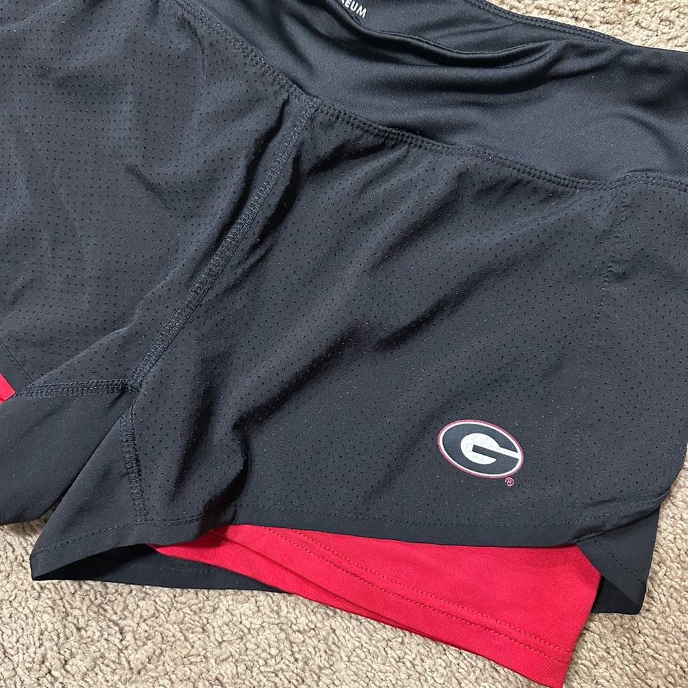 Colosseum Women's Black and Red Athletic Shorts - Picture 2 of 3